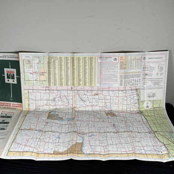 1973 Midland Cooperatives highway travel road map North‎ & South Dakota #3 - Picture 5 of 6